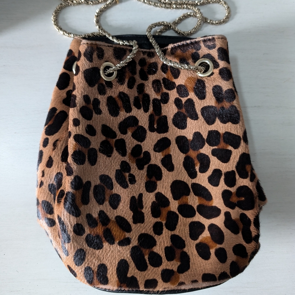 SEZANE Hope leopard print bag
